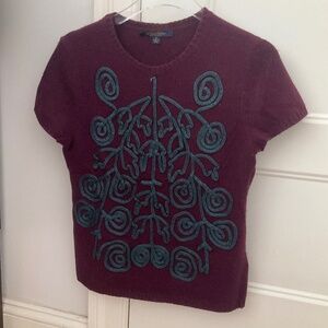 Brooks brothers wool burgundy sweater